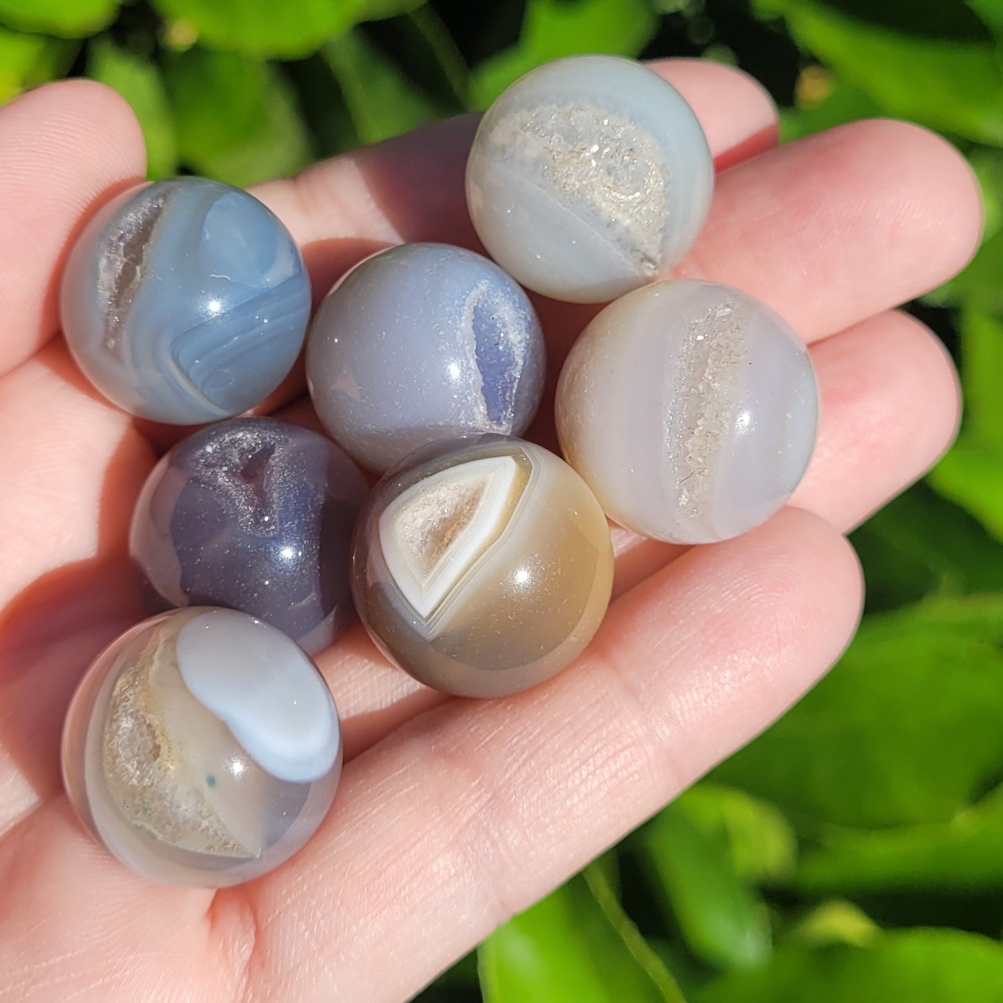 Mostly gray Druzy Agate Mini Crystal Sphere, .8", 19mm to 20mm