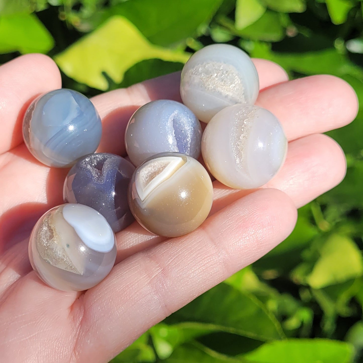 Druzy Agate Mini Crystal Sphere, .8", 19mm to 20mm