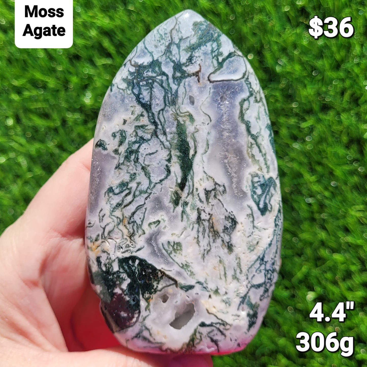 Moss Agate Freeform crystal