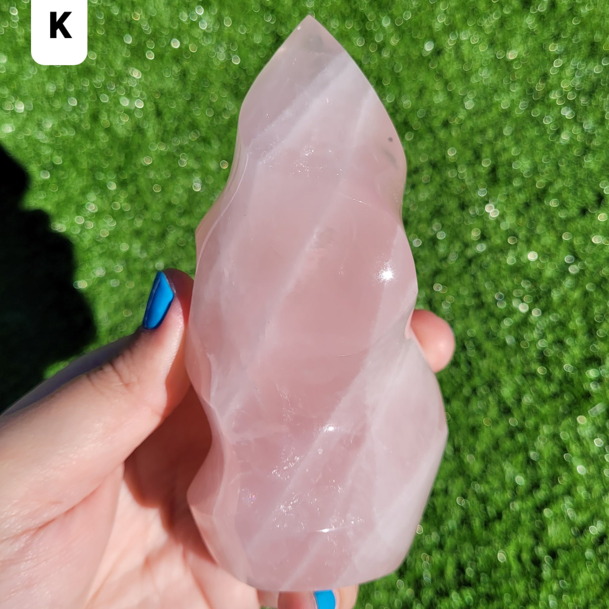 Rose Quartz Flame Crystals 