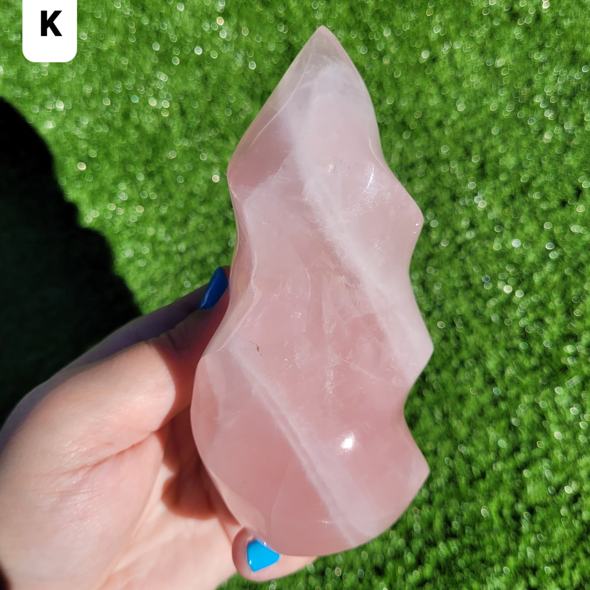 Rose Quartz Flame Crystals 