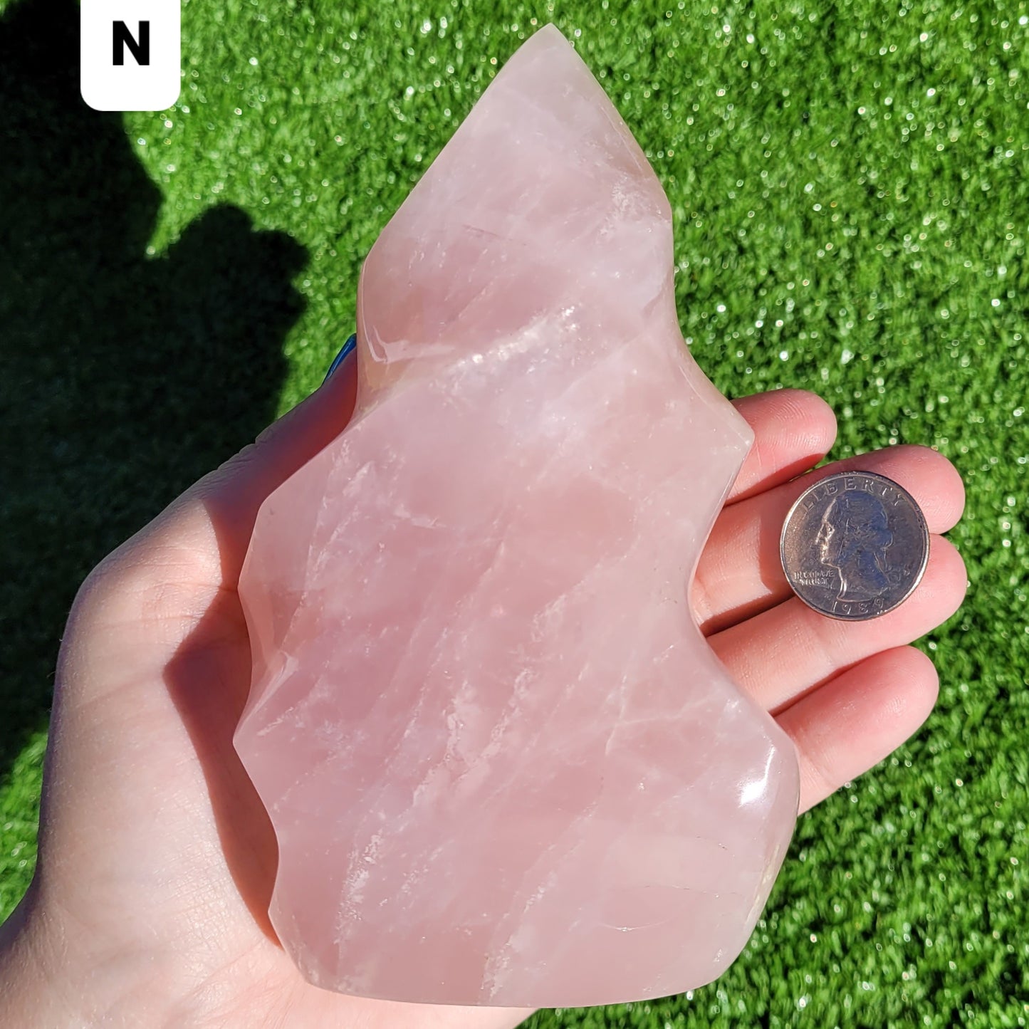 Rose Quartz Flame Crystals to Choose From