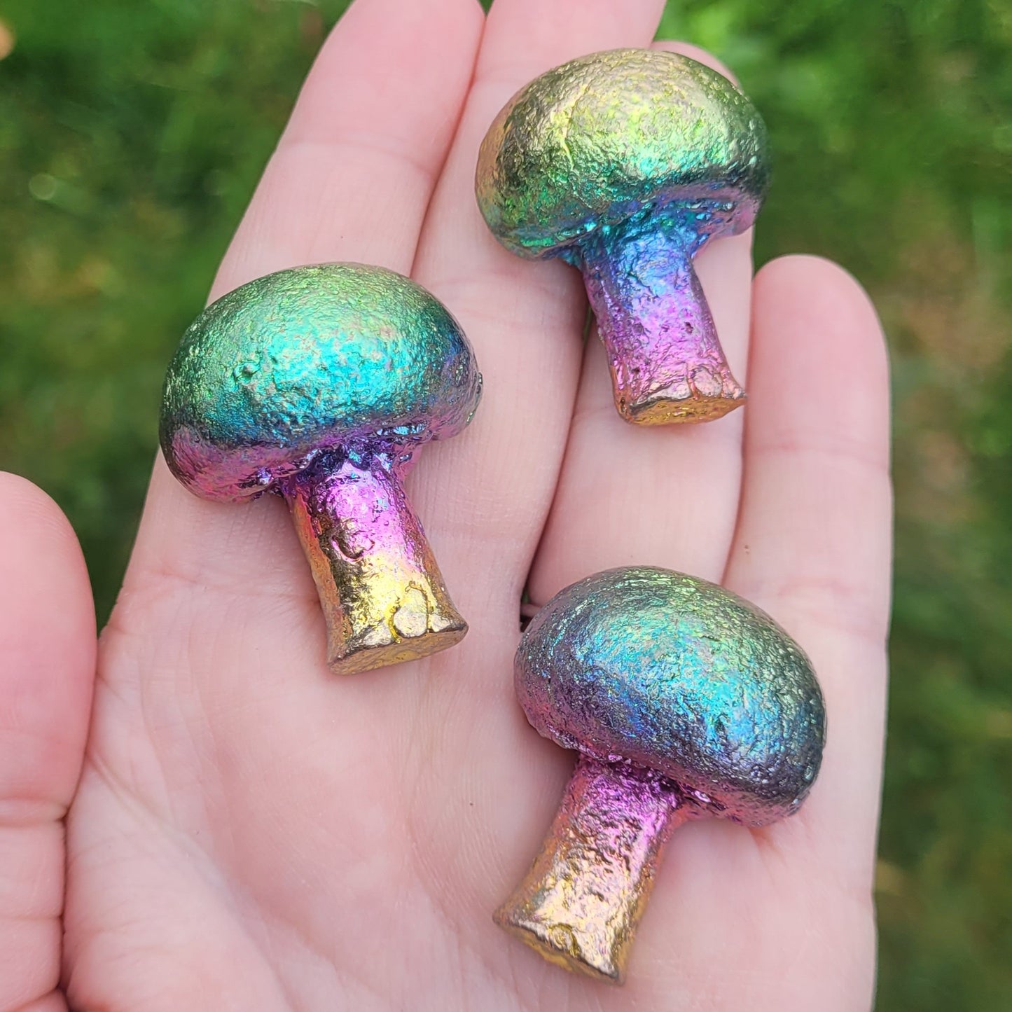 Rainbow Bismuth Mushrooms 