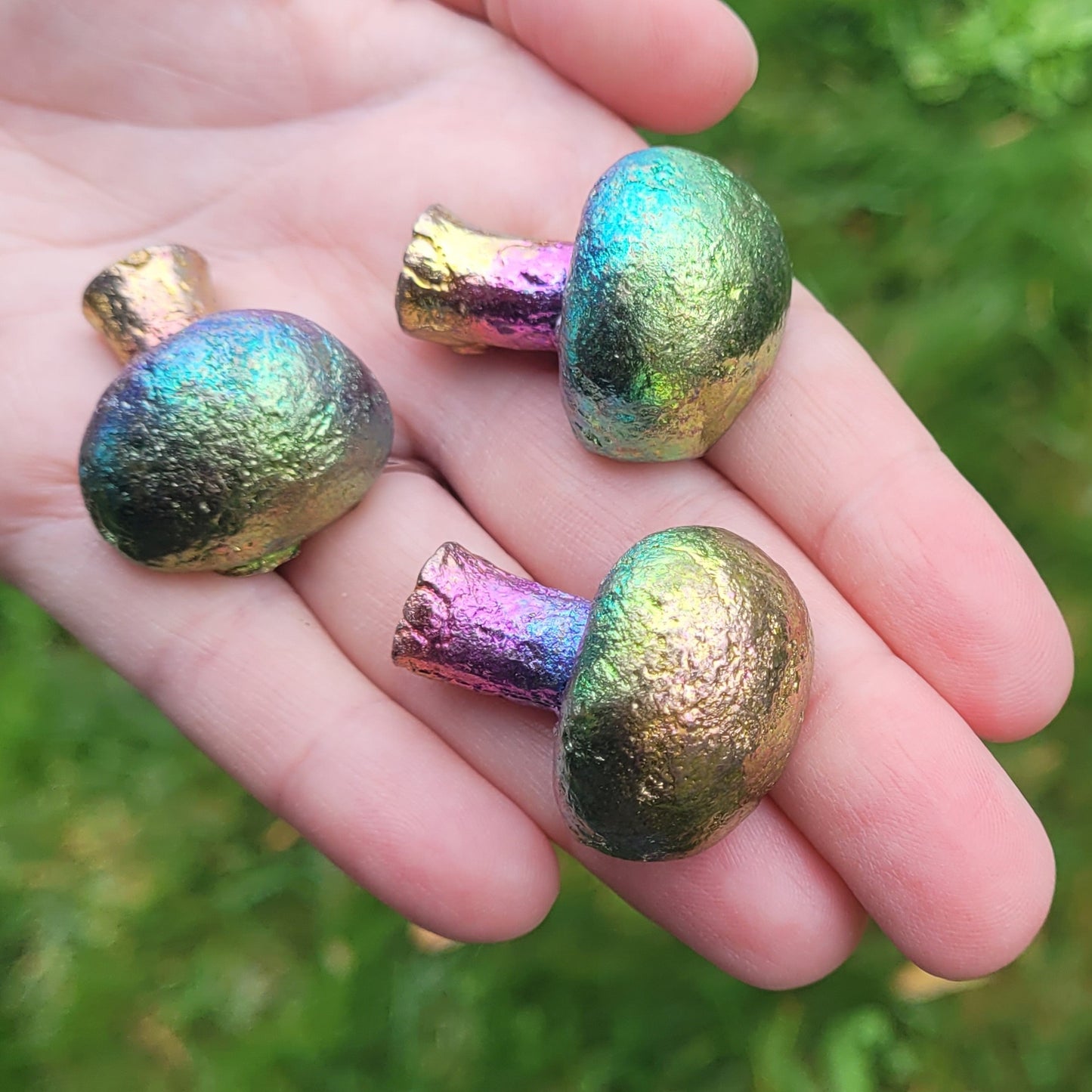 Rainbow Bismuth Mushrooms 