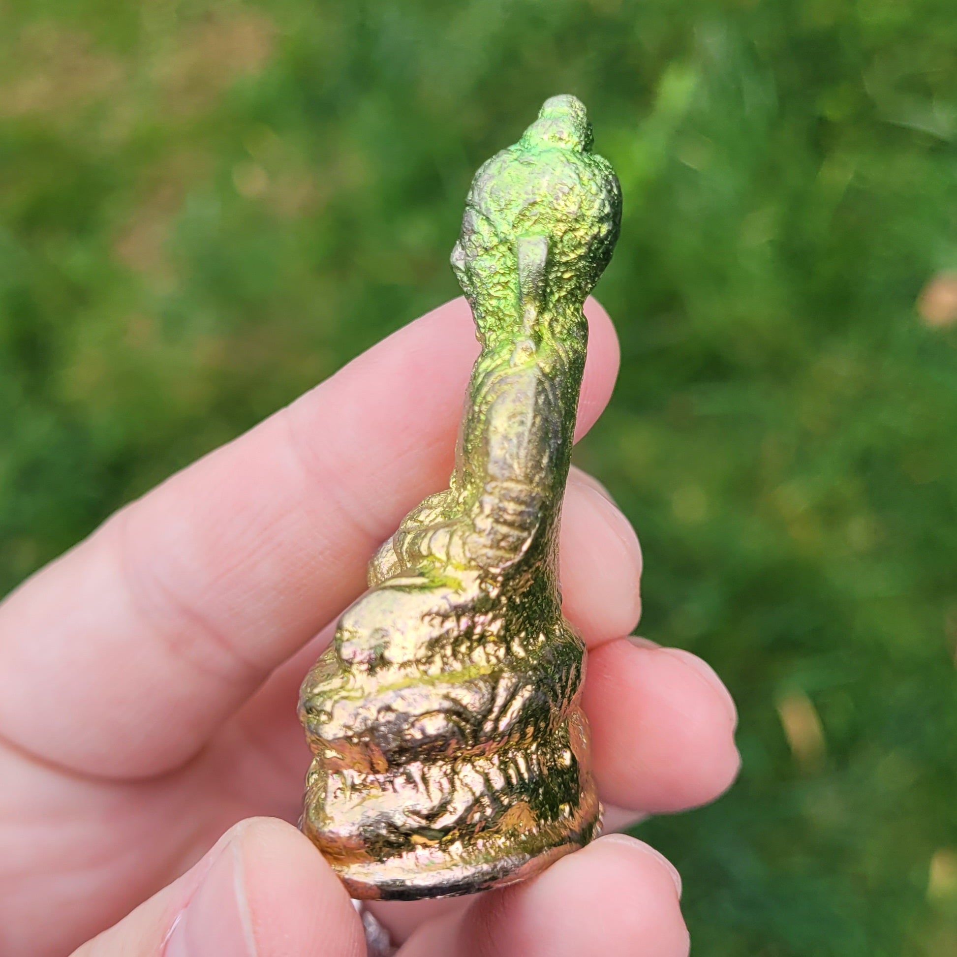 Green and Gold Bismuth Quan Yin