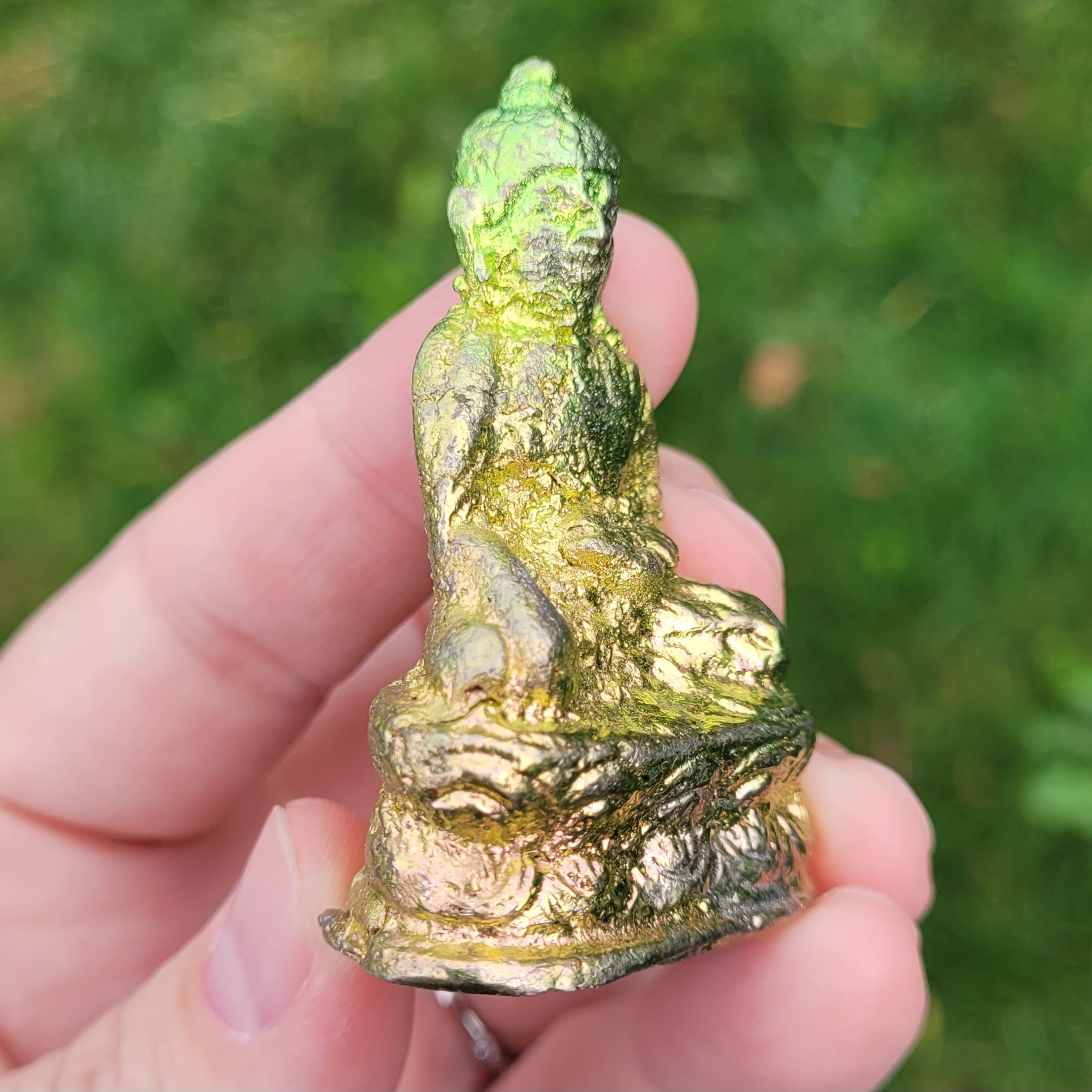 Green and Gold Bismuth Quan Yin