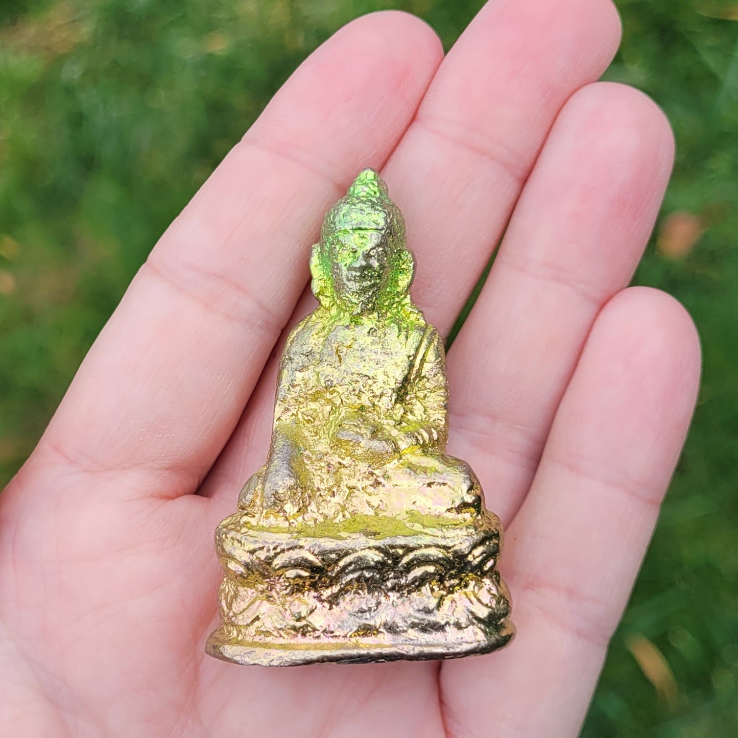 Green and Gold Bismuth Quan Yin