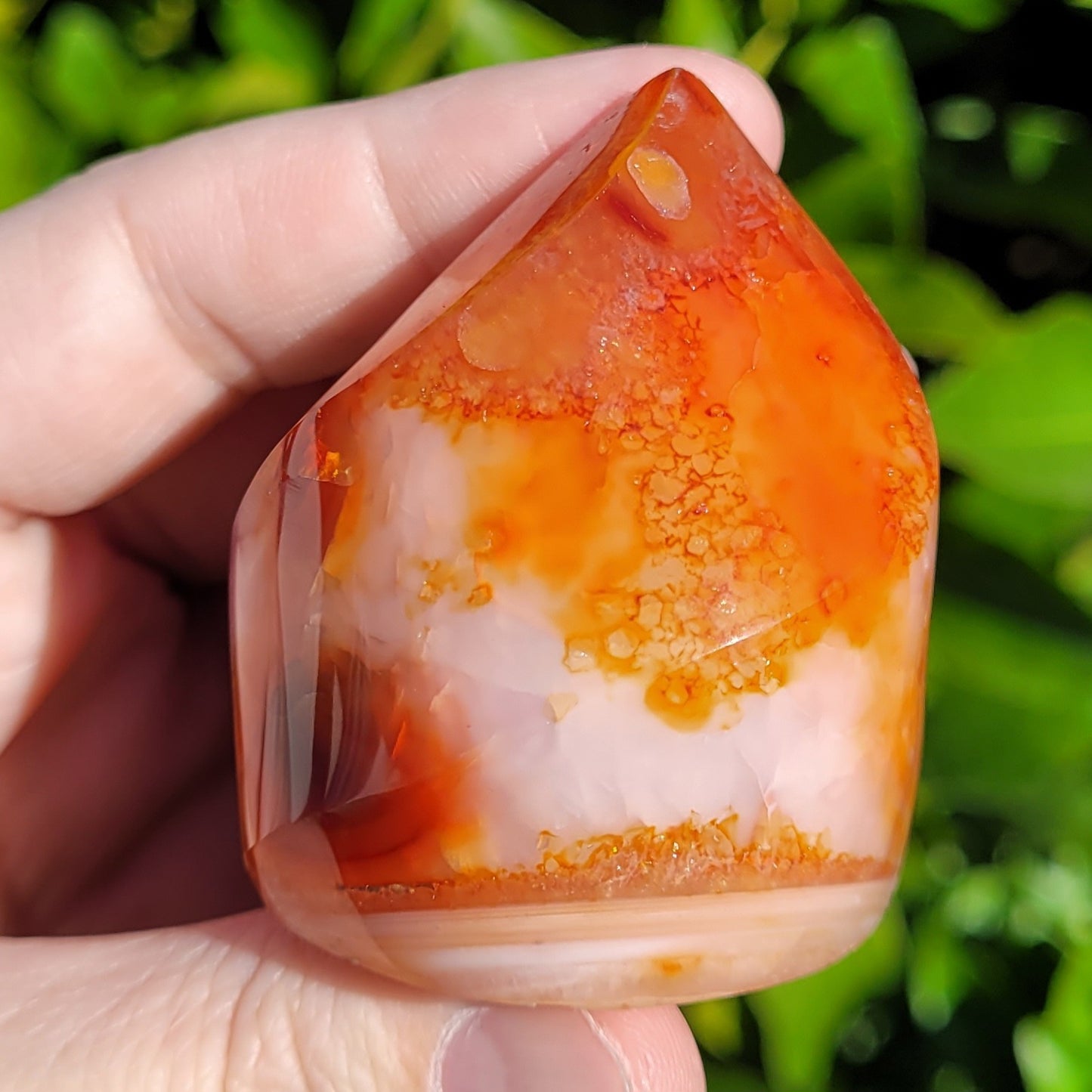 Carnelian Crystal Flame, 129 Grams, 2.1" (#F)