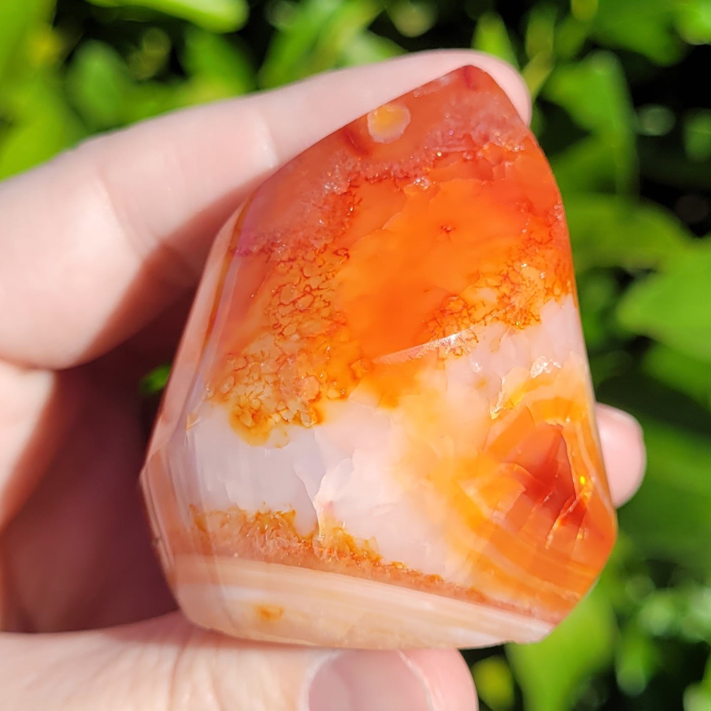 Carnelian Crystal Flame, 129 Grams, 2.1" (#F)