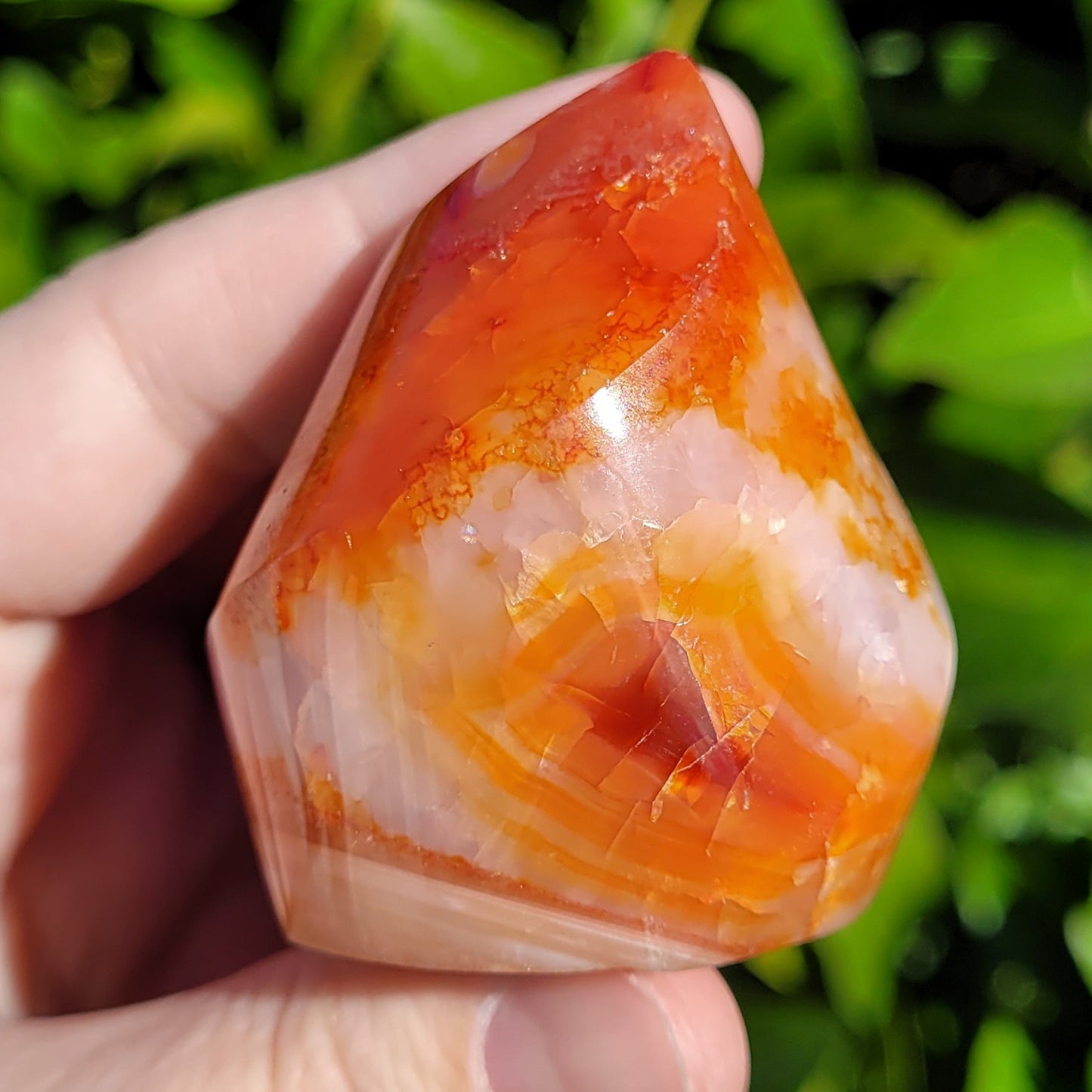 Carnelian Crystal Flame, 129 Grams, 2.1" (#F)