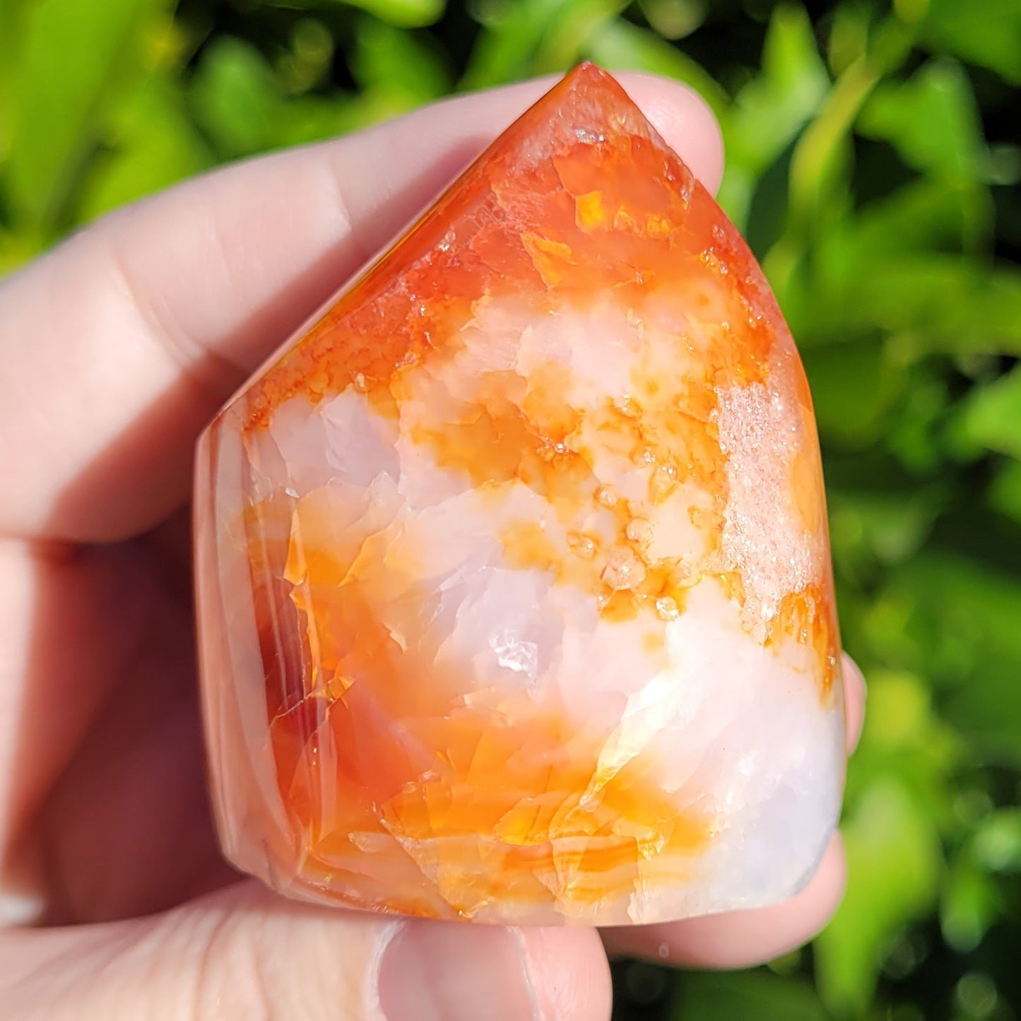 Carnelian Crystal Flame, 129 Grams, 2.1" (#F)