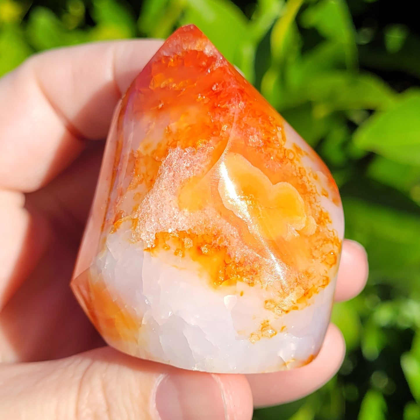 Carnelian Crystal Flame, 129 Grams, 2.1" (#F)