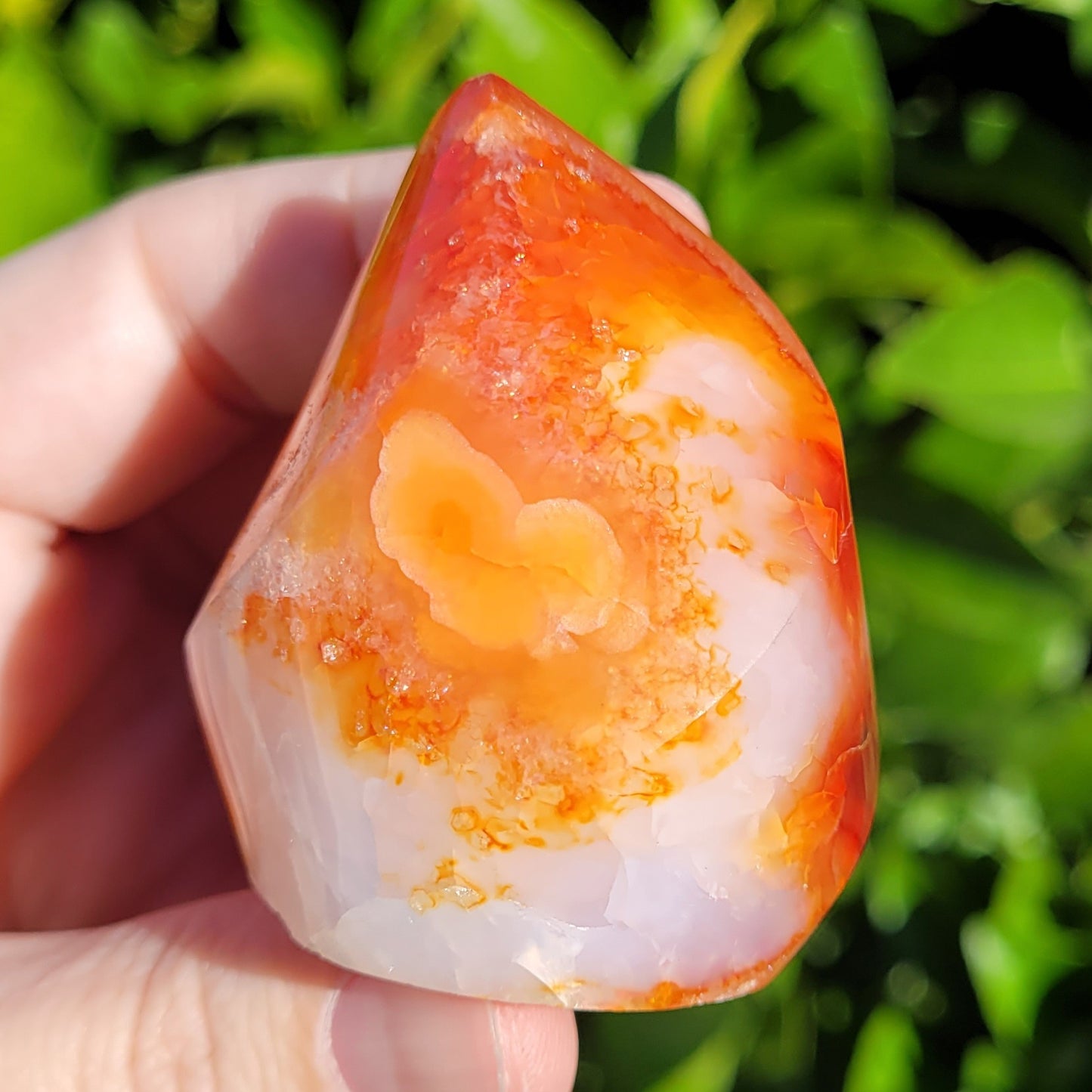 Carnelian Crystal Flame, 129 Grams, 2.1" (#F)