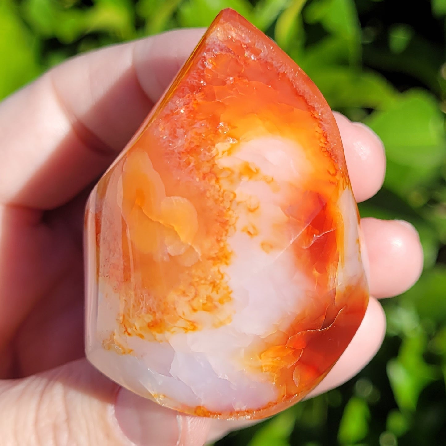 Carnelian Crystal Flame, 129 Grams, 2.1" (#F)