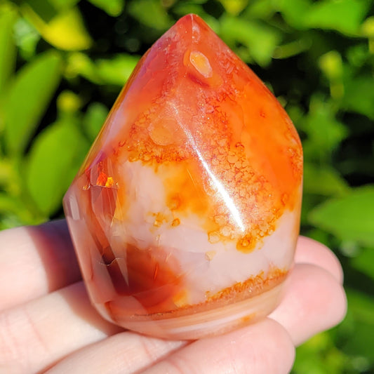 Carnelian Crystal Flame, 129 Grams, 2.1" (#F)