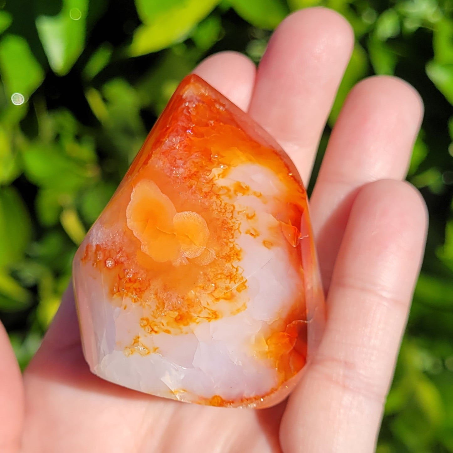 Carnelian Crystal Flame, 129 Grams, 2.1" (#F)