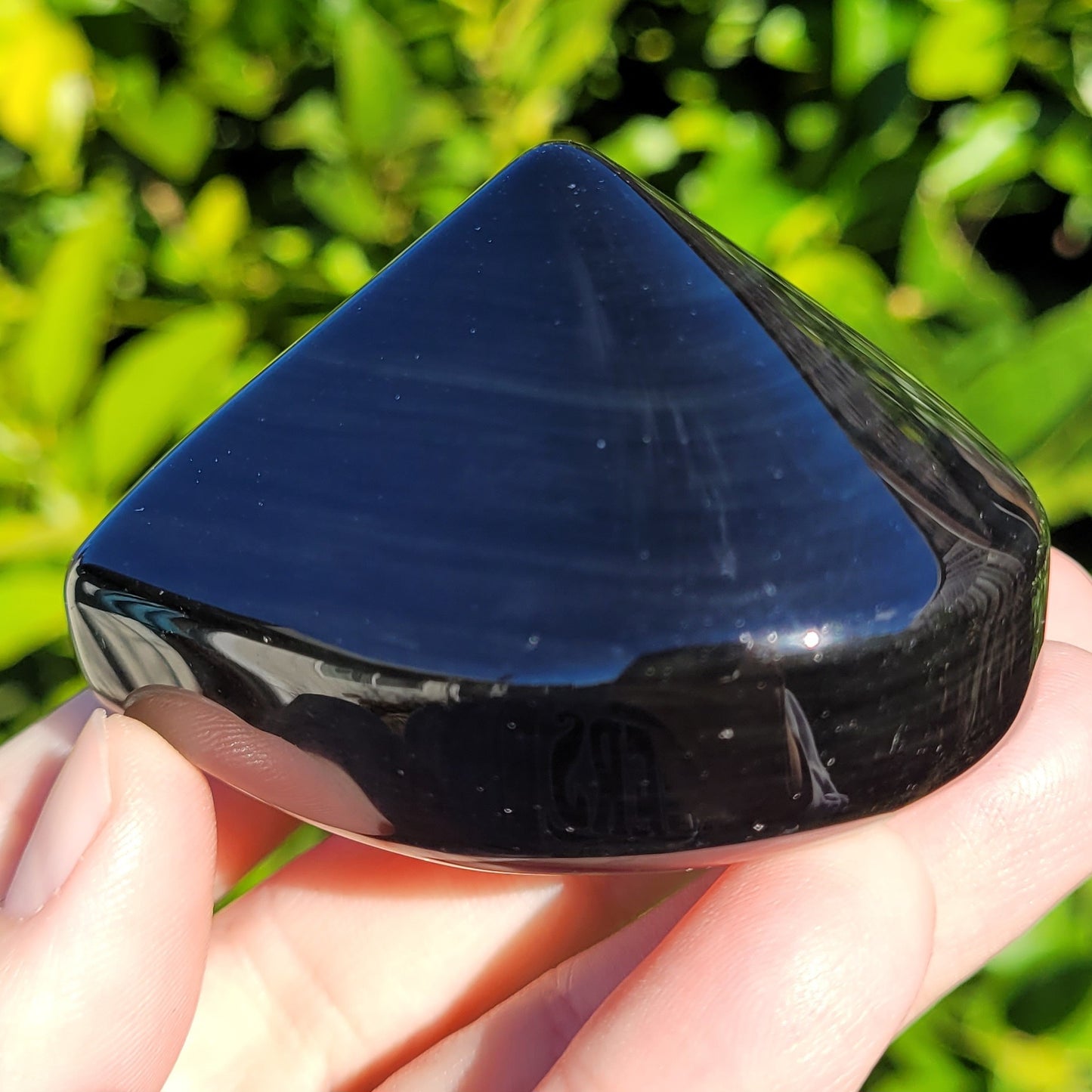 Rainbow Obsidian Heart Crystal, 184g, 3" x 2.6" x 1.5"