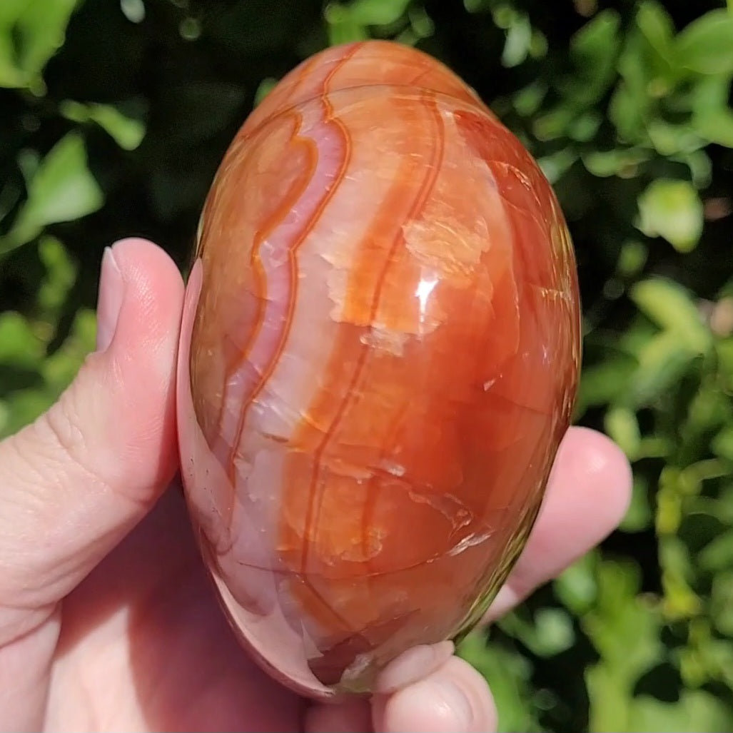 Carnelian Heart Crystal, 4" x 3.3" x 2", 562g