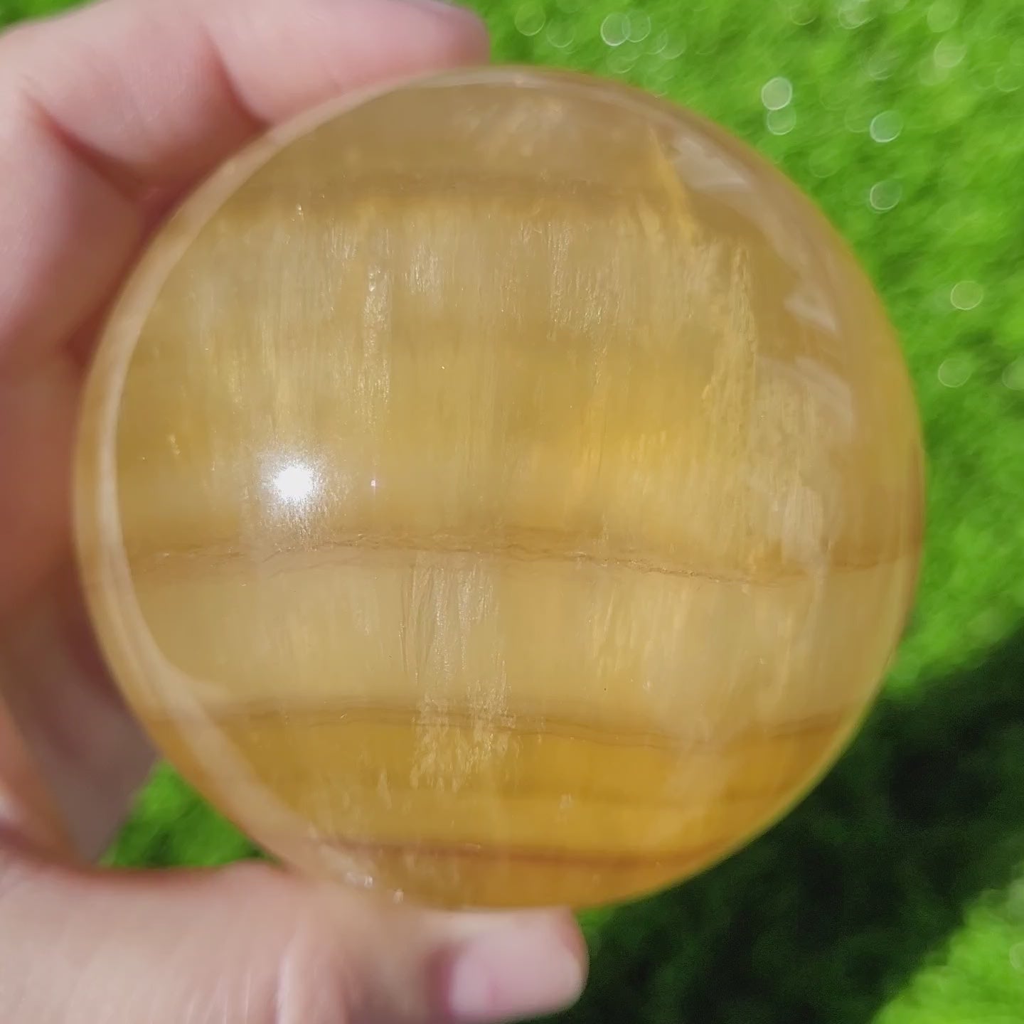 Yellow Fluorite sphere