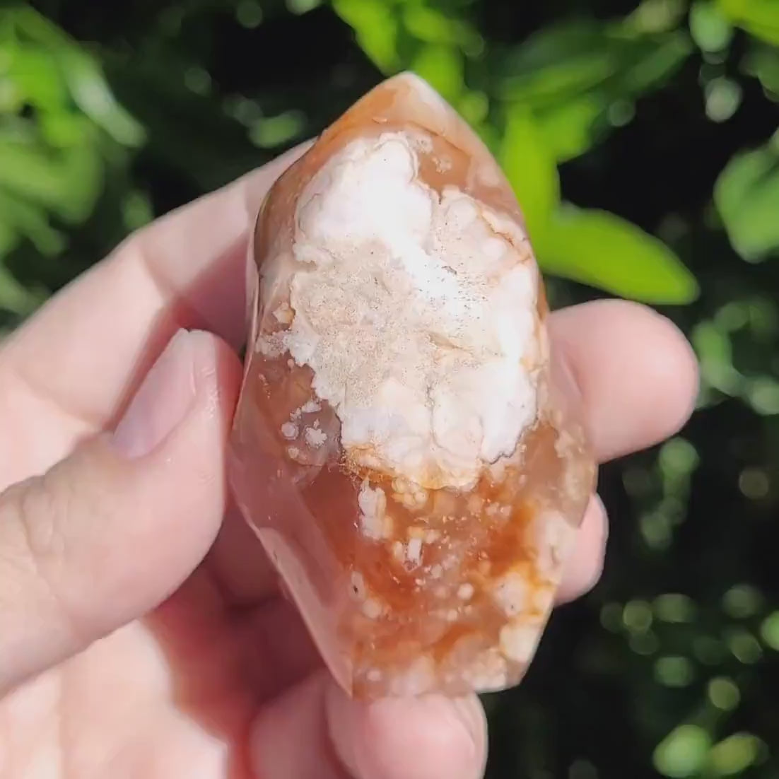 Carnelian Flower Agate Flame