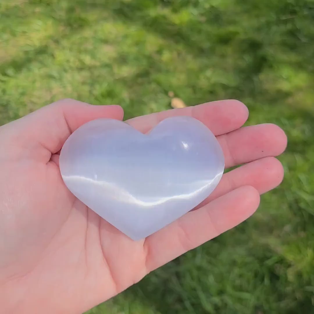 Satin Spar Heart