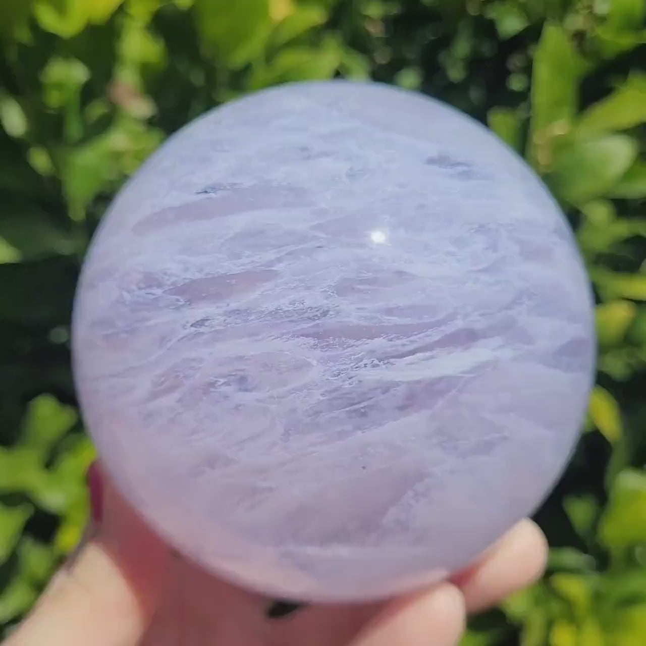 Lavender Smelting Quartz Sphere