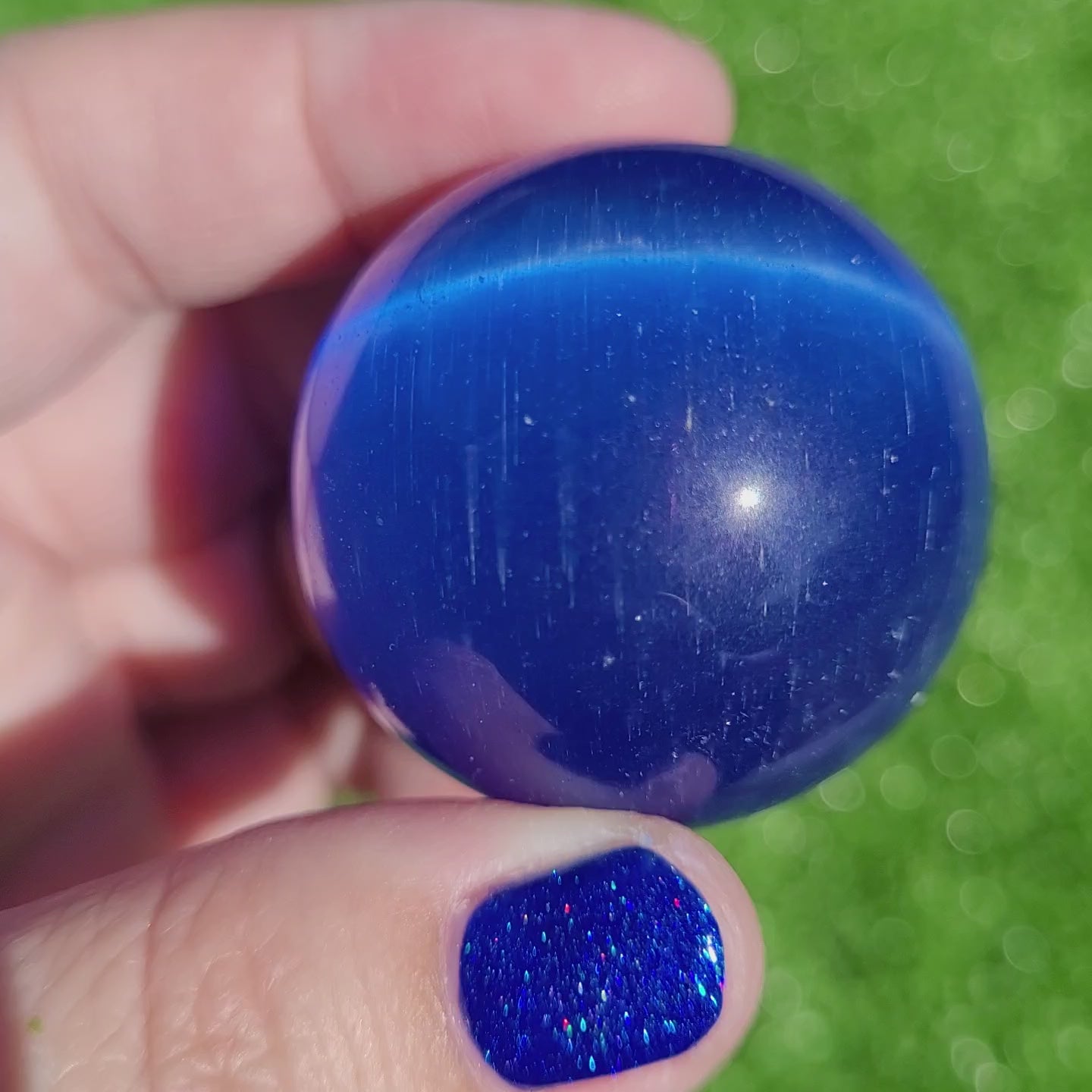 Blue Cats Eye Sphere