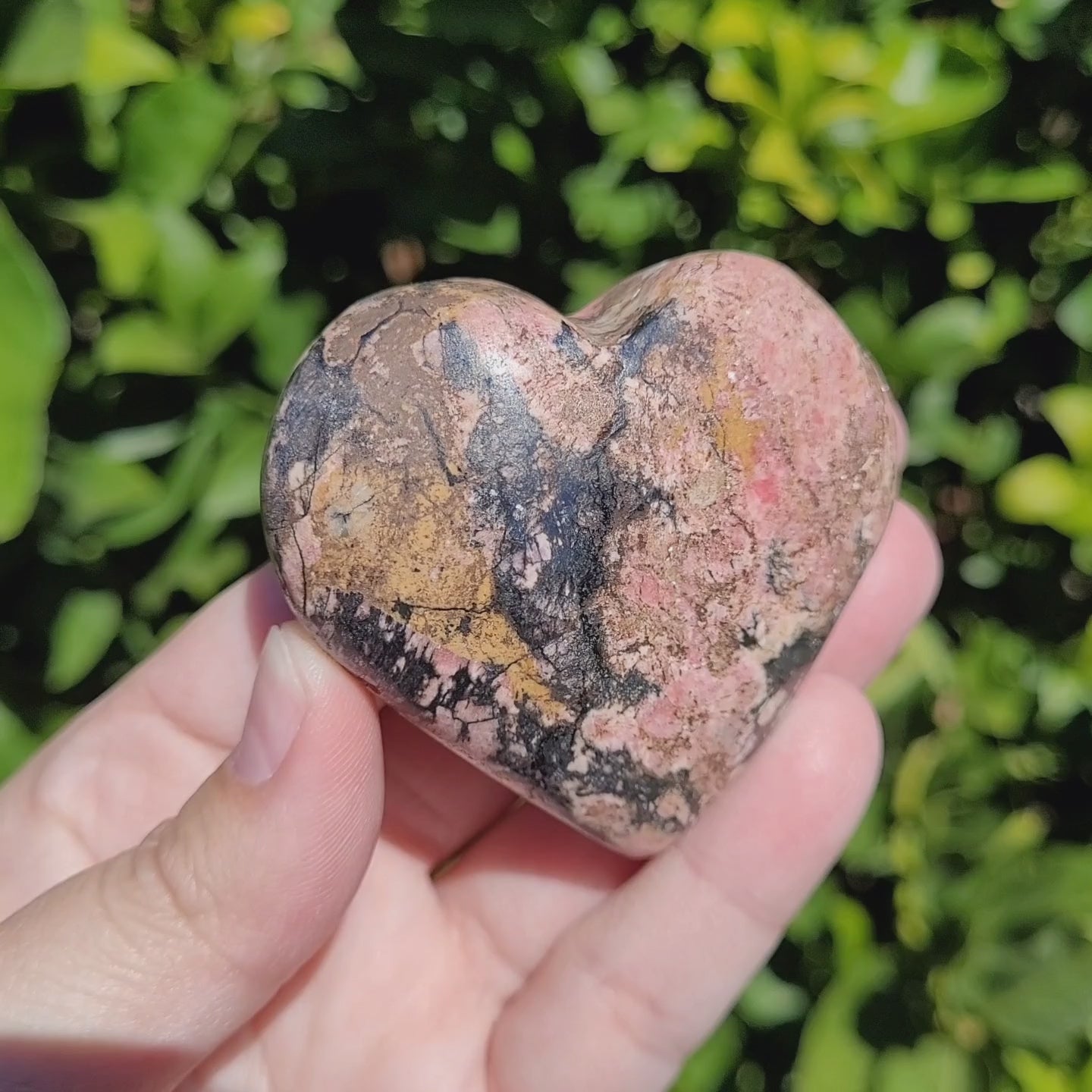 Rhodonite Heart Crystal