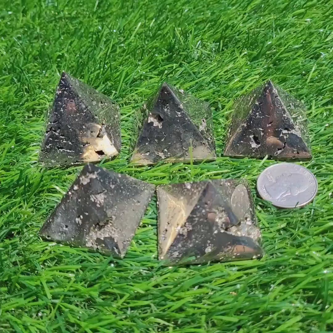 Druzy Pyrite Pyramid