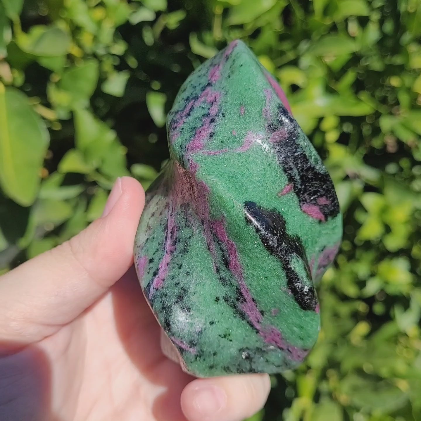 Ruby in Zoisite Crystal Flame