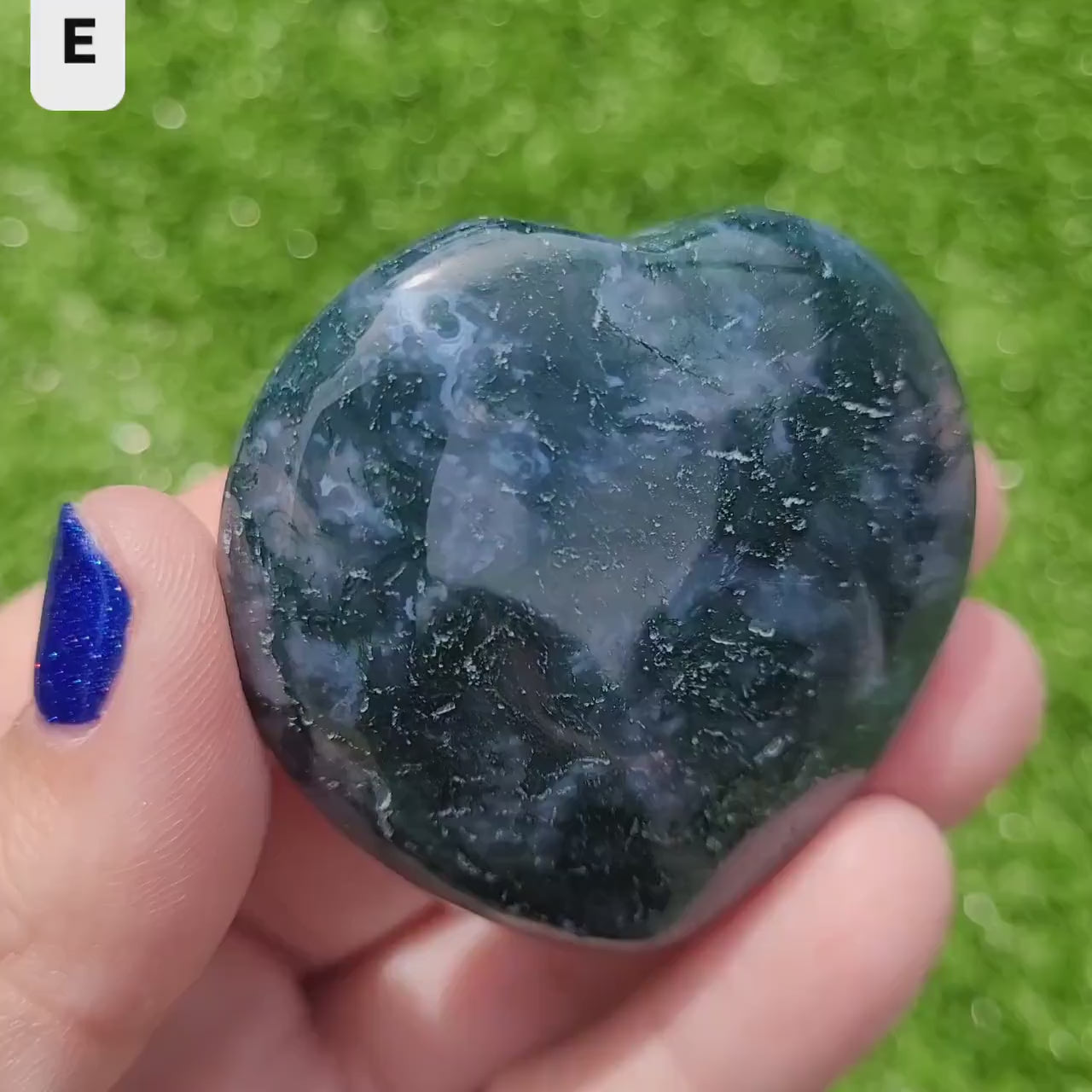 Moss Agate Heart