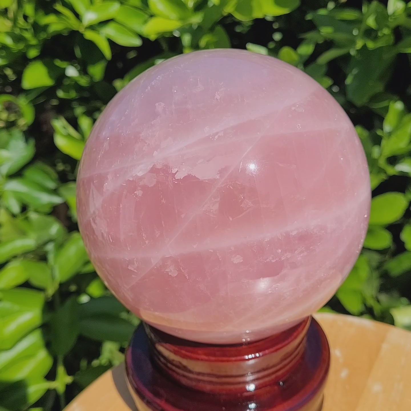 video of Large pink Rose Quartz Sphere