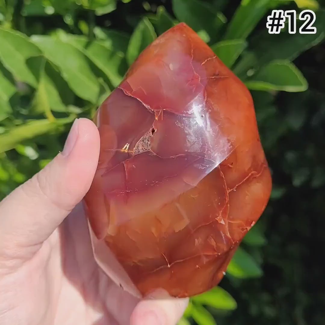 Carnelian Flame Crystal 