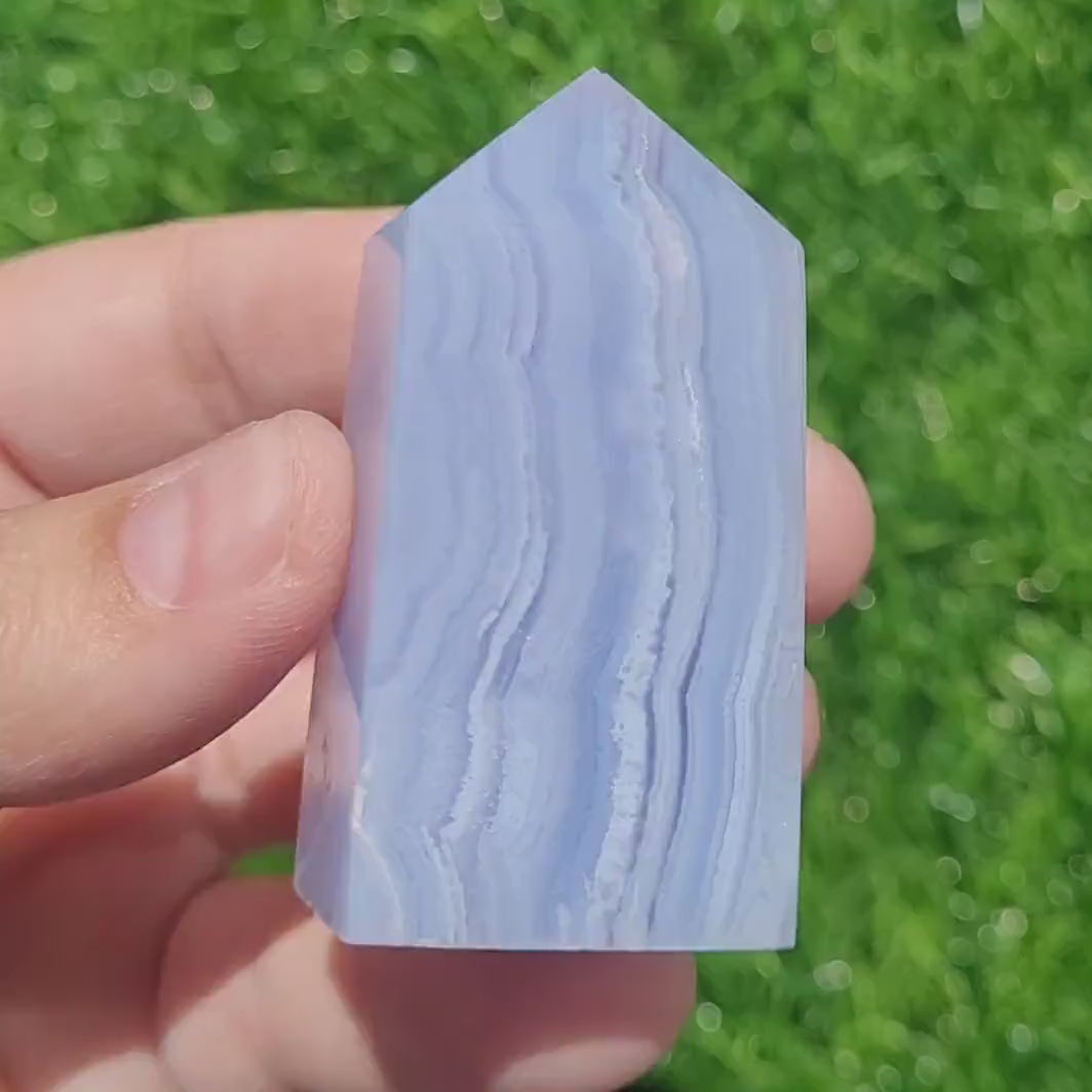 Blue Lace Agate Tower