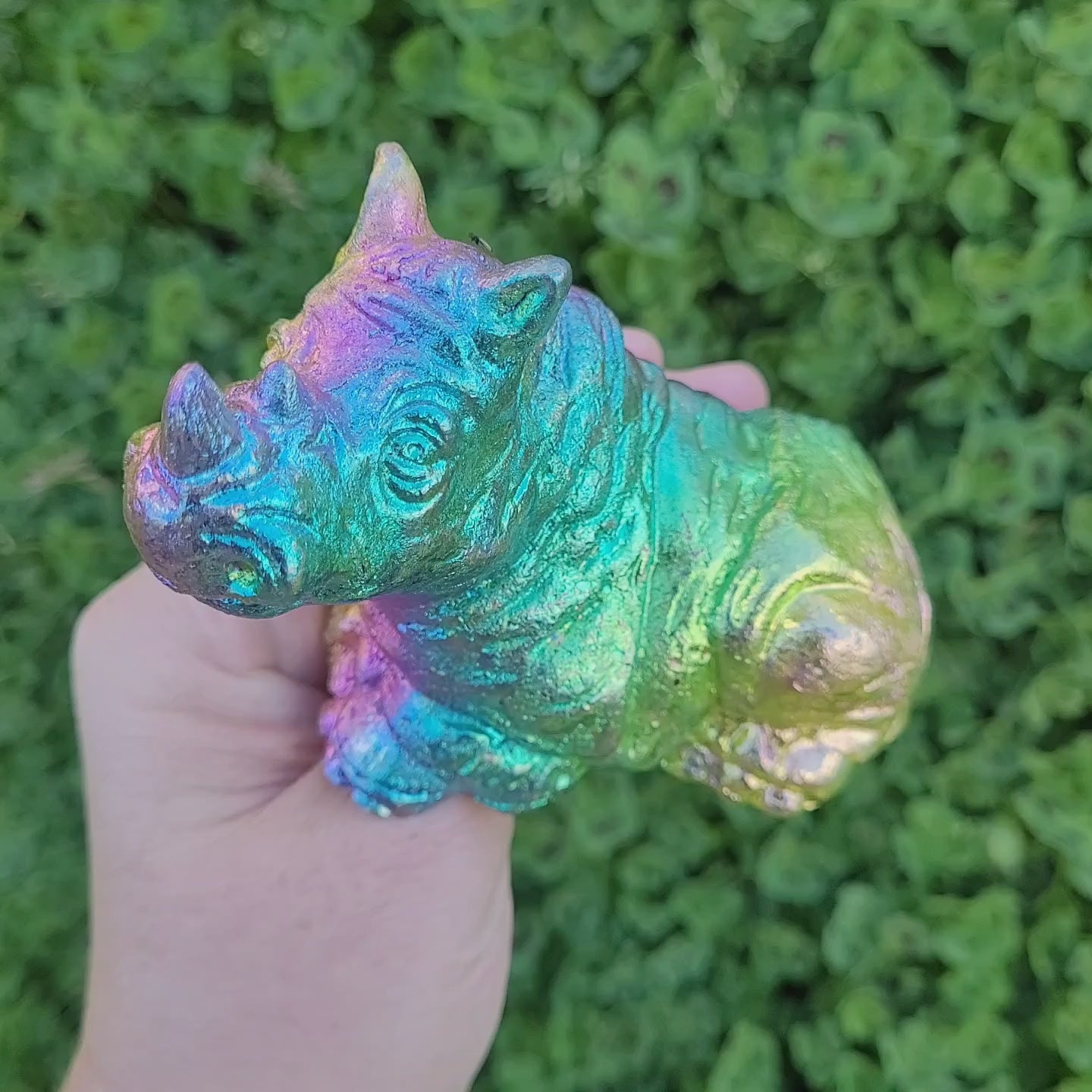 Rainbow Bismuth Rhinoceros