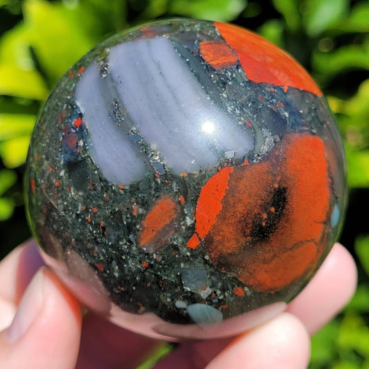 African Bloodstone Crystal Sphere