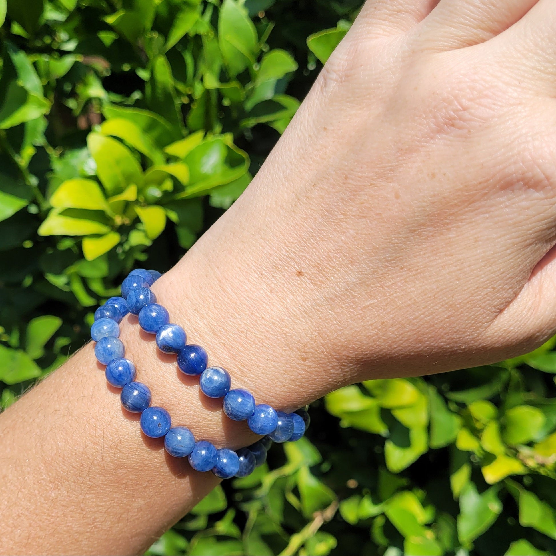Blue Kyanite Beaded Bracelet