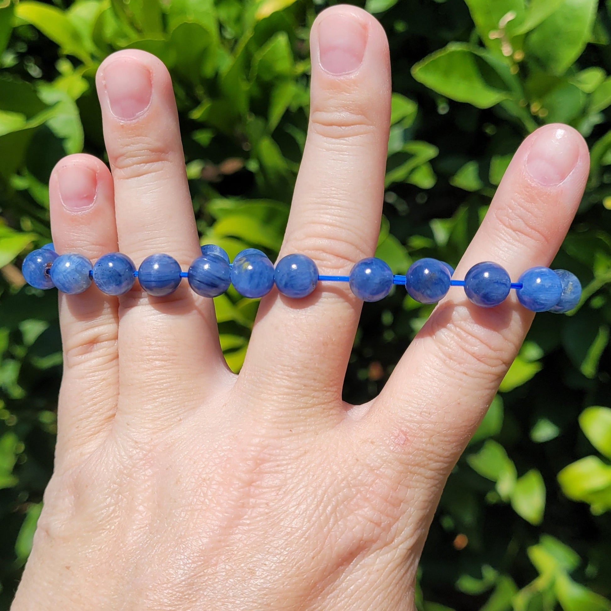 Blue Kyanite Beaded Bracelet