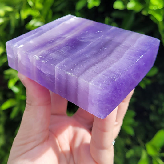 Purple Banded Fluorite Slab